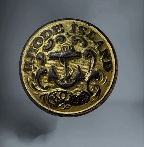 Dug Civil War Rhode Island Militia Cuff Button