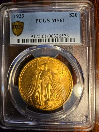 1923 P Gold St. Gaudens $20 Double Eagle - PCGS MS 61