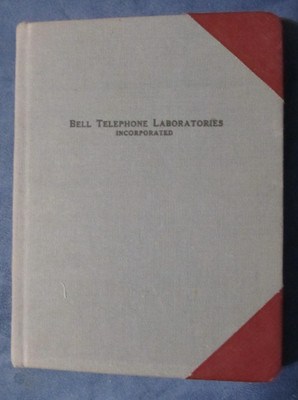 1930s? BELL TELEPHONE LABORATORIES NOTEBOOK, blank