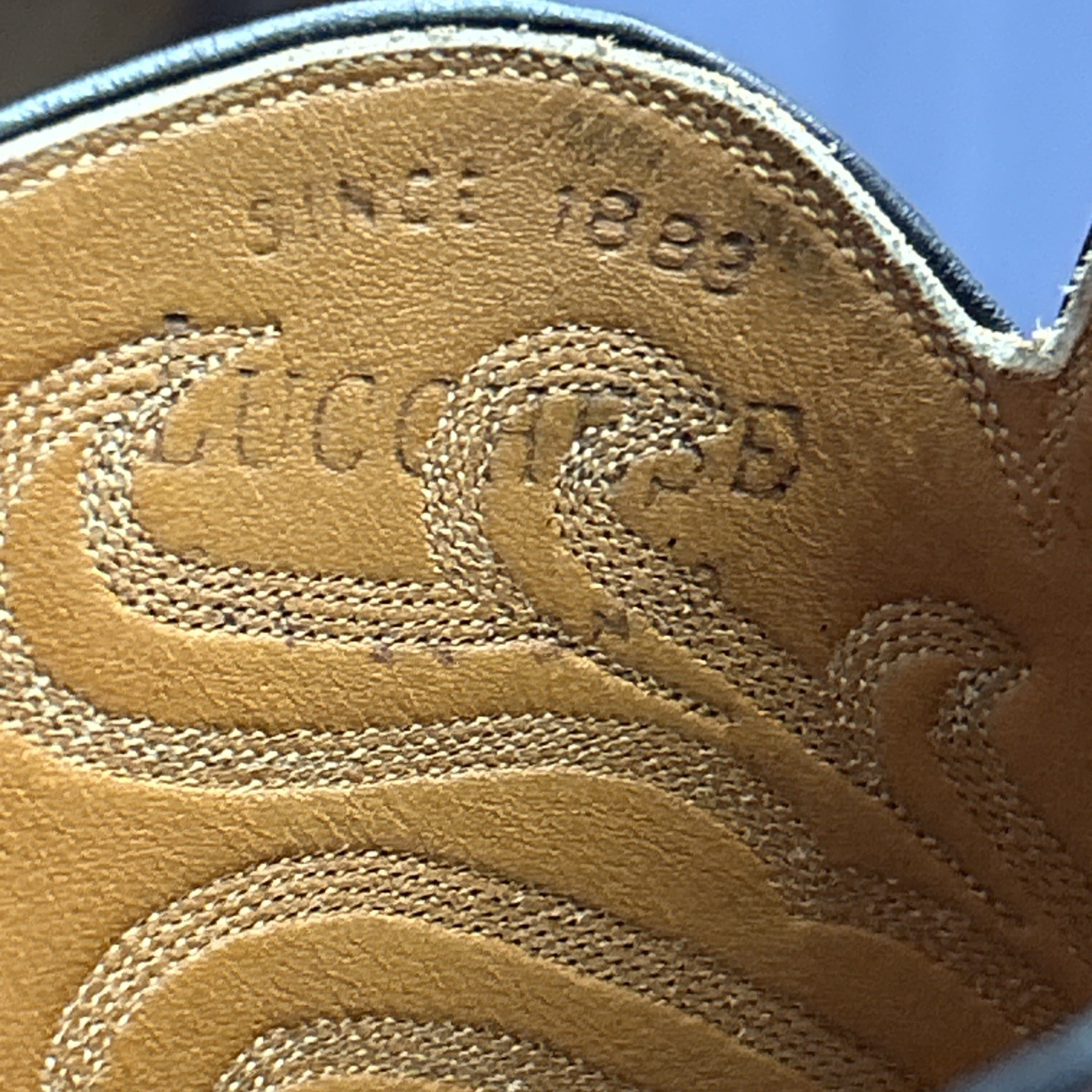 Vintage Lucchese Python Vamp Leather Shaft Cowboy… - image 11