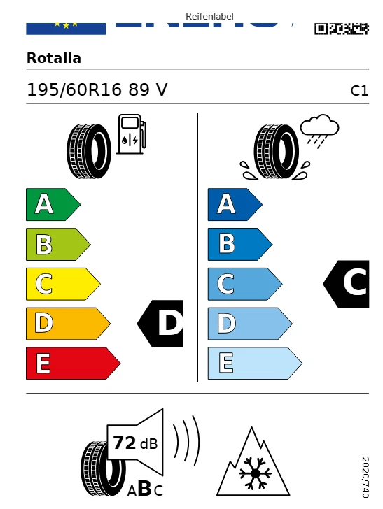 1x 195/60 R16 89V Ganzjahres Reifen Rotalla Setula 4 Season RA03  Demo DOT 24 - Bild 3 von 3