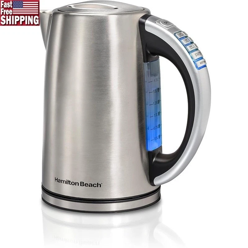 Electric Kettle 1.7L Temperature Control BPA-Free Stainless Steel Fast Boil New