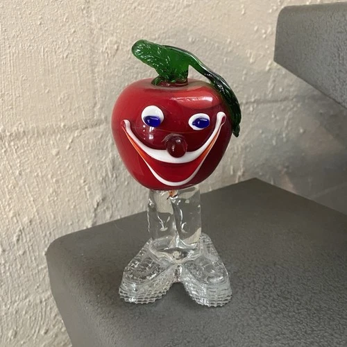 Vintage Murano Italy Art, Glass Apple 8 1/4” STUNNING, NO CHIPS