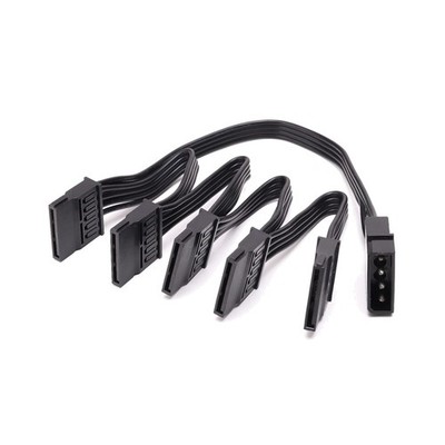 SATA Power Splitter 4-pin IDE to 5x15-pin Y-cable for hard drives