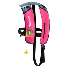 Kids Youth Automatic Inflatable Swim Jacket, Manual Convertible  Highly Pink