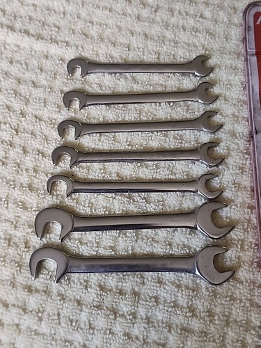 VINTAGE K-D TOOLS STANDARD IGNITION 8 Pc WRENCH SET 4090 w/ POUCH Made in USA - Picture 6 of 8