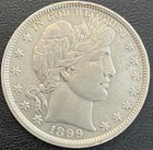 1899 Barber Half Dollar 50C Silver - Philadelphia - 0.9 Fine