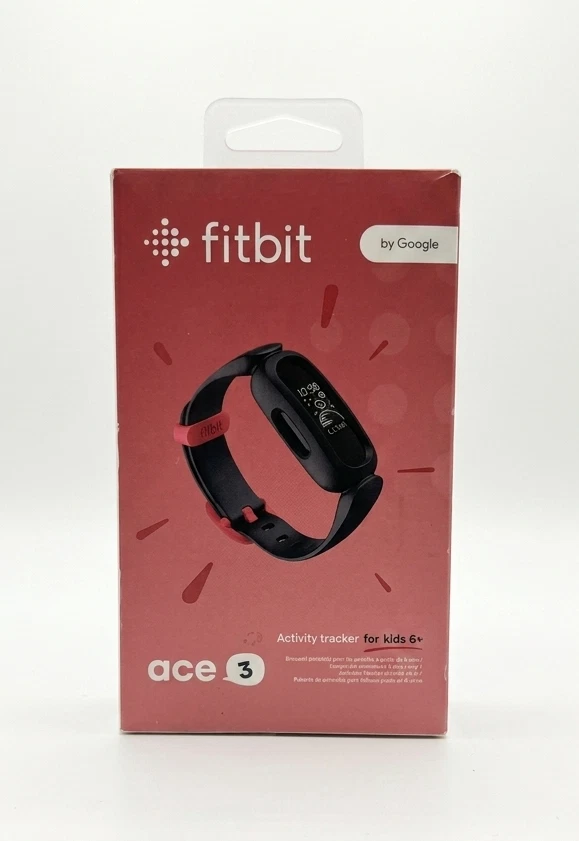 Fitbit Ace 3 Kids Activity Tracker Black Racer Red Smartwatch Watch
Opens in a new window or tab