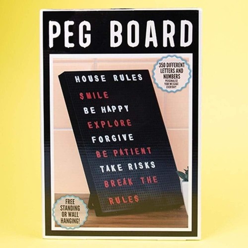A4 PEG Board, Stand Up With 350 red and white letters, numbers & symbols New Blk - Picture 4 of 7