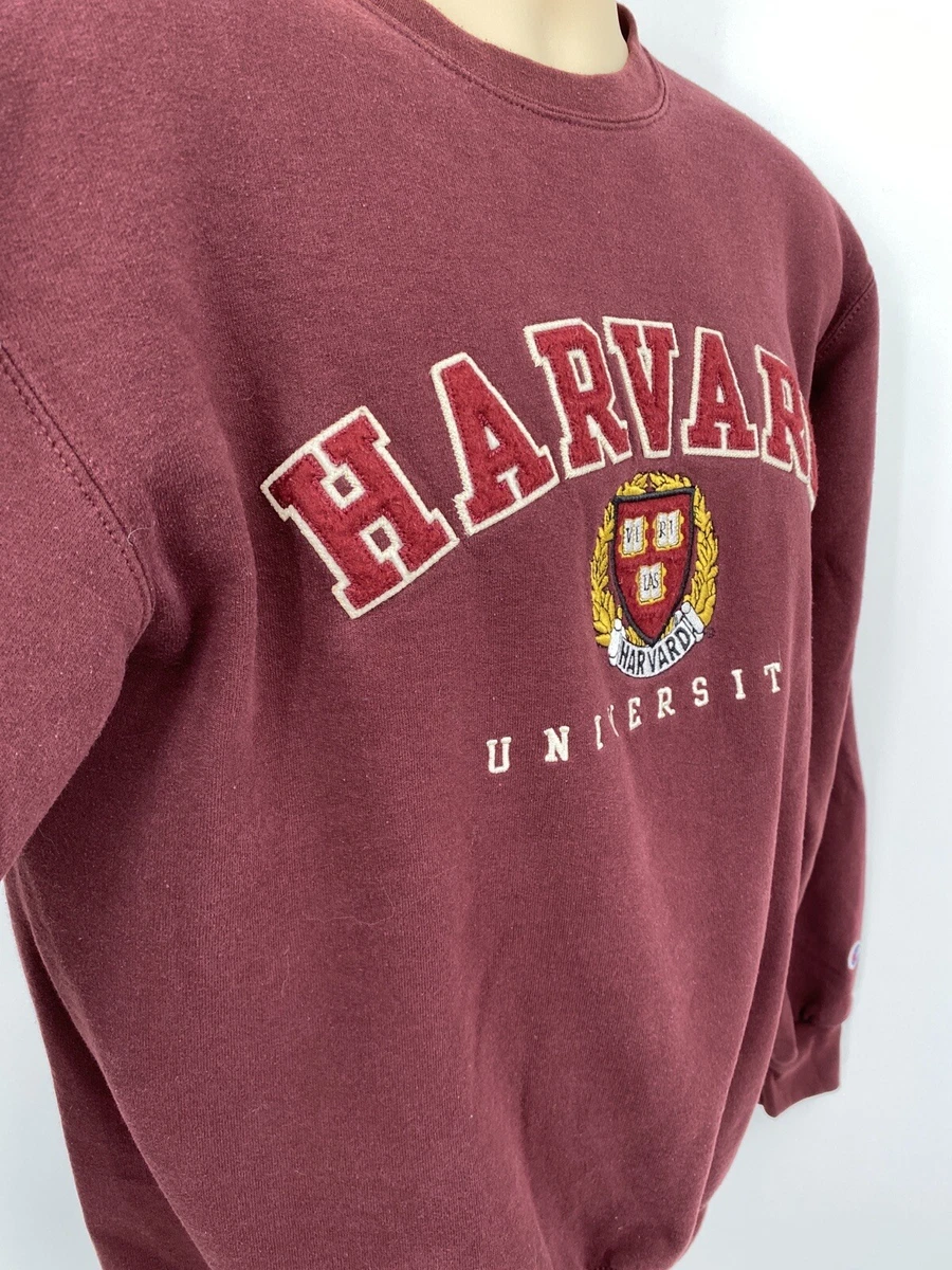 Harvard University Maroon Champion Sweatshirt Sewn Felted Letters