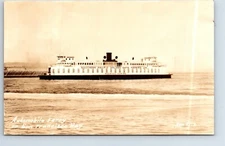 RPPC Real Photo Postcard California Steamer Redwood Empire Ferry Boat Zan 1072