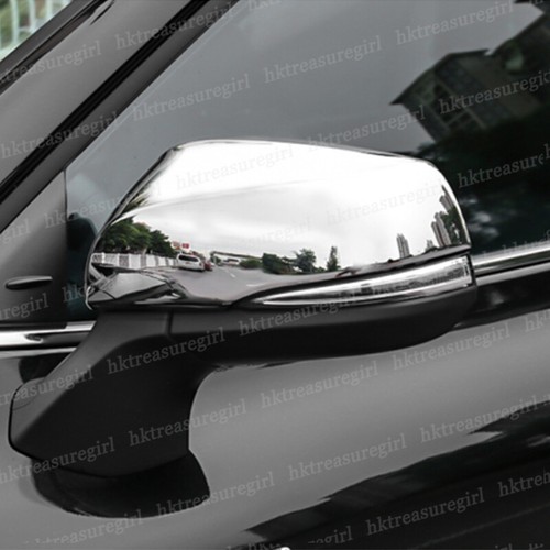 2pcs Chrome Silver ABS Rearview Mirror Cover Trim For Toyota Tacoma 2016-2023 - Picture 3 of 5