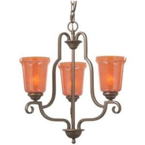 Aspen 3 Light Chandelier Heritage Bronze - Picture 1 of 1