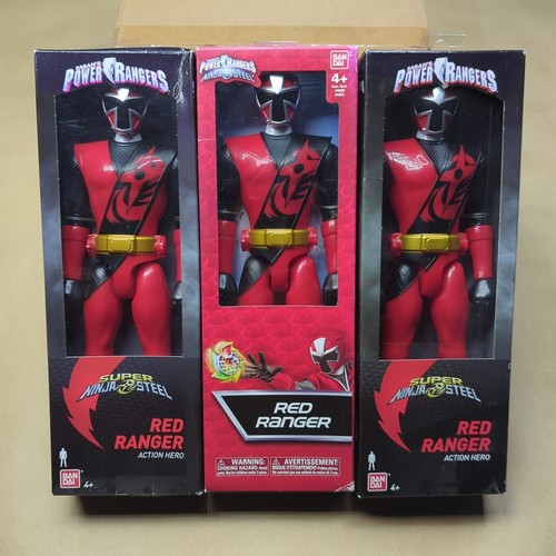 Power Rangers RED RANGER Action Figure NINJA STEEL Bandai 12-inch Lot Of 3 - Picture 1 of 10