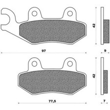 Pair Brake Pads for Honda Rebel 125 250 Kreidler Kymco Filly MZ TGB