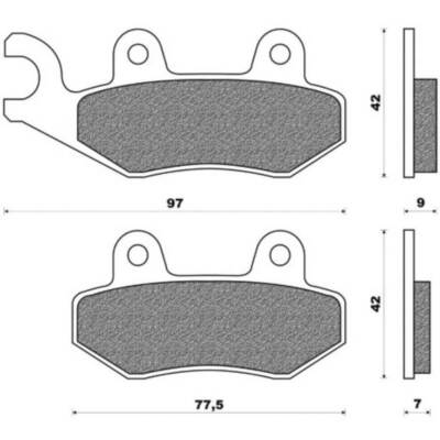 PAIR BRAKE PADS FOR HONDA REBEL 125 250 KREIDLER KYMCO FILLY MZ TGB