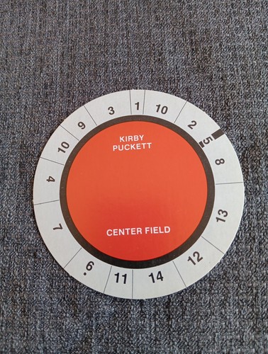 Kirby Puckett Rare Vintage Cadaco All Star Baseball Game Disc Card ...