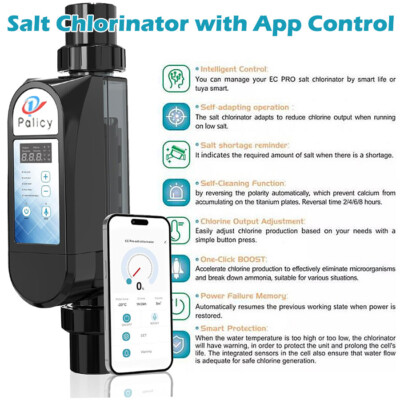 WiFi Salt Chlorine Generator   26k Gal Salt Chlorination System with APP Control