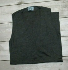 Prada Gray Knit Silk Vest Thin Gray Ribbed 44 US 4 6 8 Tunic Mini Dress Women