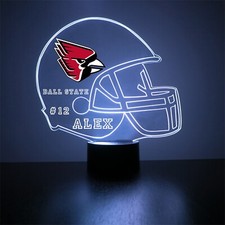 Ball State Cardinals, College Football LED Sports Fan Lamp,Personalized FREE  