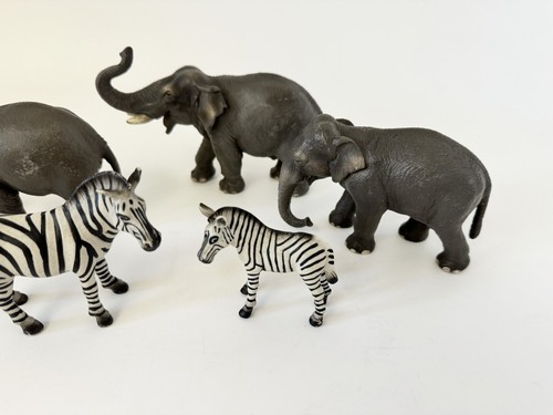 Pacchetto zebra elefante Schleich FIGURE animali 1997 in poi - Foto 4 di 9