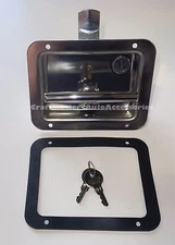 Commercial contractor truck cap Stainless Steel folding T-handle w Lock # 711C