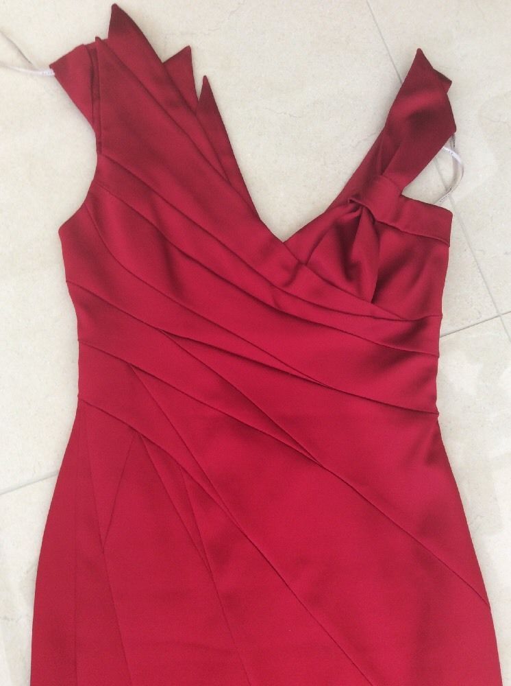 KAREN MILLEN WINTER RED DRESS SIZE 10 PARTY OFFICE BLOGGERS SOLD OUT image 3