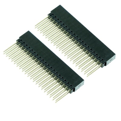 Stackable Jacks Bar for Raspberry Pi, 2x20, Stackable Header 20x2, 2er Pack