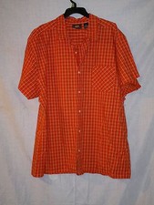 NWT ORANGE SUMMER ROUTE 66 BUTTON SHIRT sz 2X