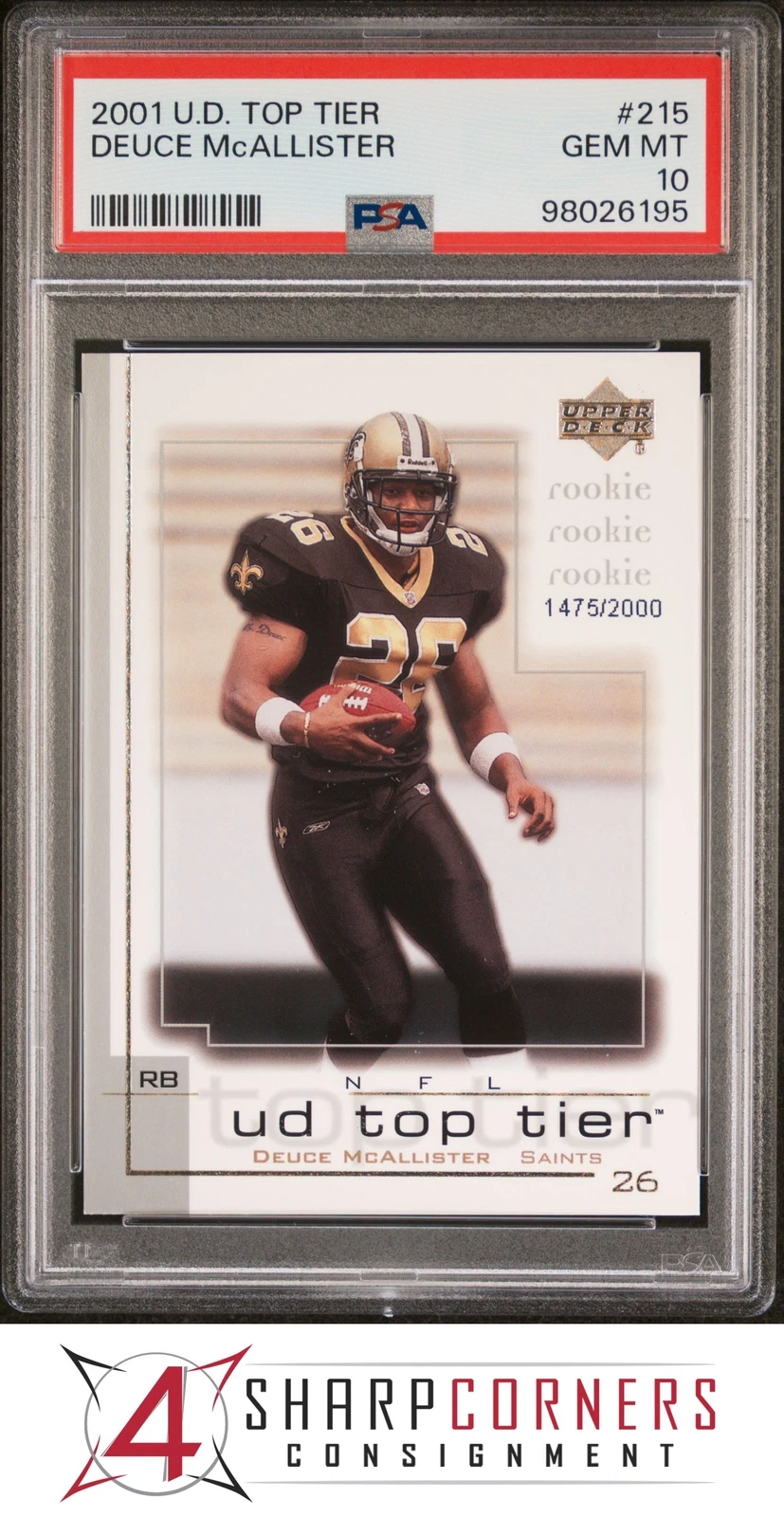 Deuce McAllister Upper Deck Top Tier #215 Base