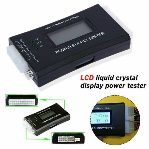Digital LCD PC Computer 20/24 Pin 4 PSU ATX BTX ITX SATA HDD Power Supply Tester - Picture 2 of 6