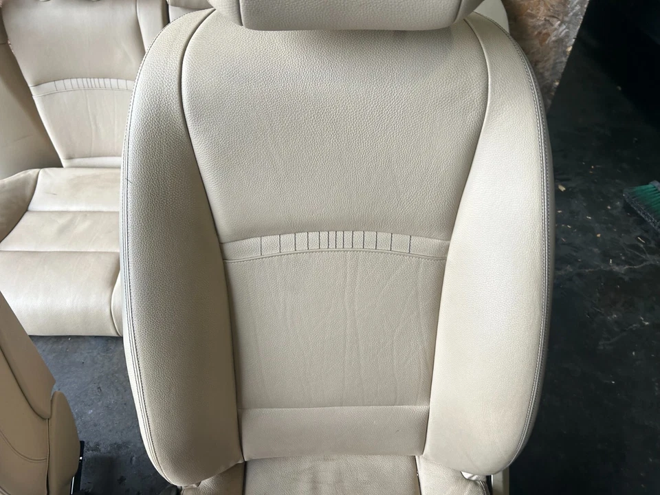 BMW 528I 535I 550I F10 14-16 OEM SPORT POWER SET ASIENTOS DELANTEROS Y TRASEROS ASIENTO BEIGE Foto 4 de 4