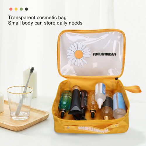 2pcs Makeup Storage Bag PVC Transparent Toiletry Travel Cosmetic Bag Portabl NOW - Picture 1 of 18