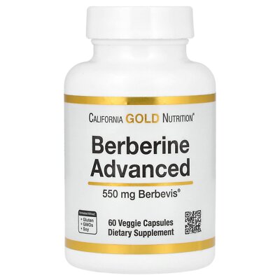 Berberine Advanced, Berbevis Phytosome, 550 mg, 60 Veggie Capsules