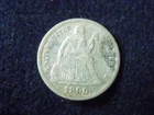 1890 Seated Liberty Dime PHILI Mint 10 Cents VF/XF DETAILS, REV. SCRATCHES C-175