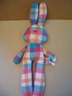 Ganz Springtime Bunny Plaid Plush Stuffed Animal 16.5" Easter Rabbit 