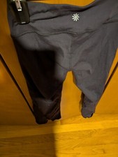 Athleta Gusset Coolmax Womens Black Crop Athletic Yoga Pants Leggings sz XS