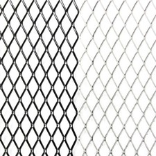 Parrilla de aluminio plateada para automóvil SUV malla de ventilación rejilla de afinación malla romboidea 40"x13"