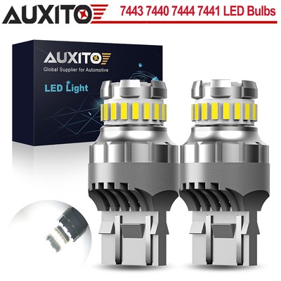 AUXITO 7443 7440 LED Back Up Reverse Light Parking Bulbs 6500K White Canbus A+