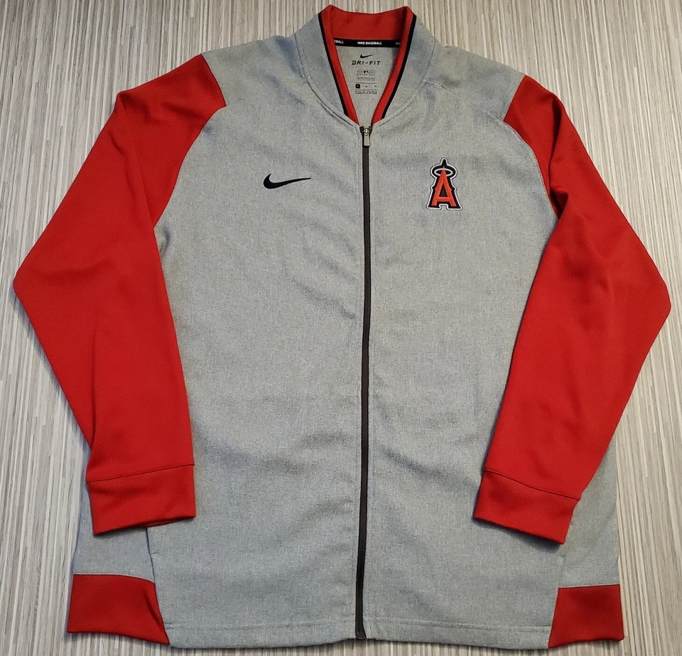 NIKE Anaheim ANGELS Team-Issue LA Jacket Light Spring Coat Mens Full-Zip XL New! - Image 2 of 2