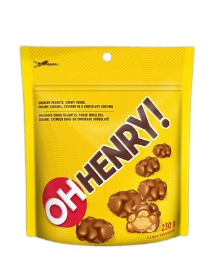 4 Bags of OH HENRY Bites Minis Chocolates Candy from Hershey Canada 200g