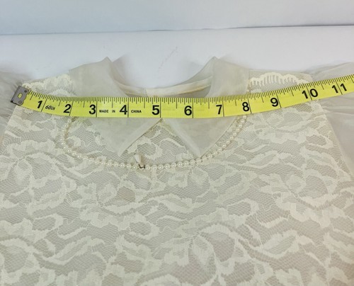 Girls Sz 6 Kids First Communion Flower Girl VTG 100% Polyester Dress - Picture 8 of 17