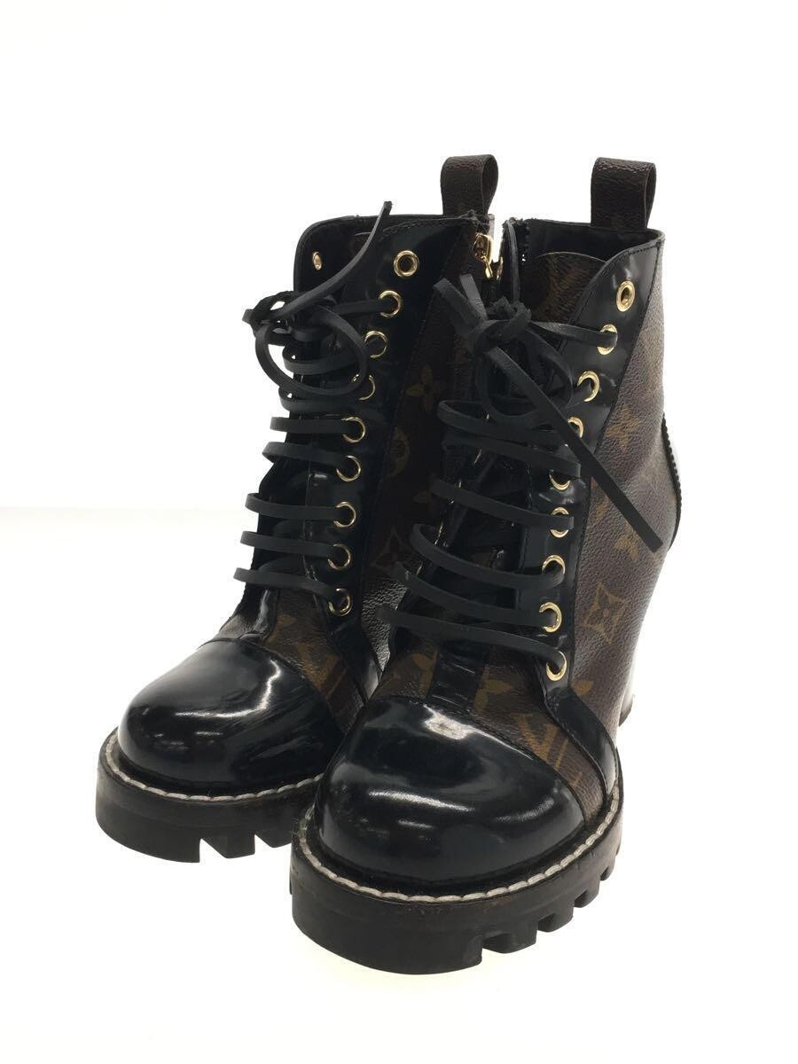 LOUIS VUITTON Star Trail Line Ankle Boots Monogram Pattern Size