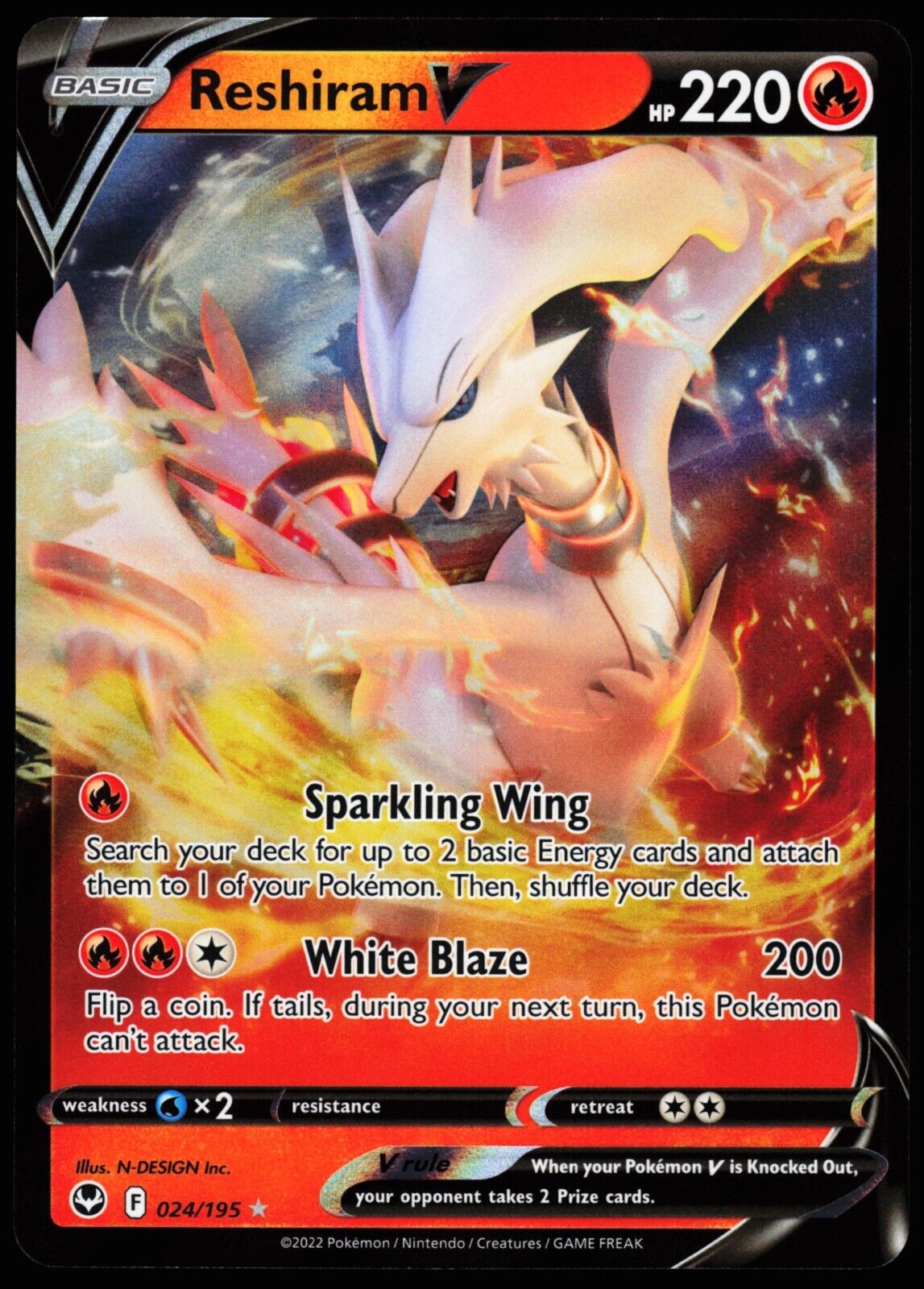 Reshiram V (swsh12-172) - Pokémon Card Database - PokemonCard