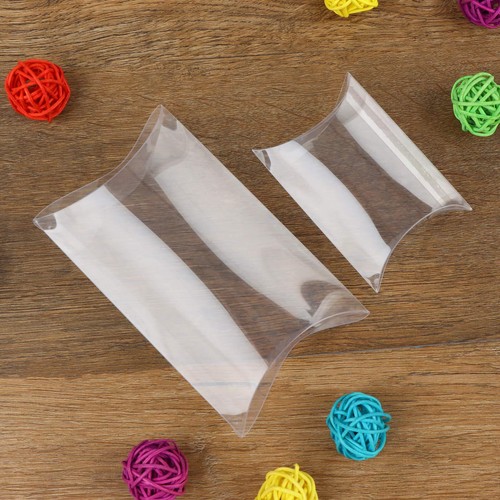 70 Pack Clear Plastic Pillow Candy Treat Gift Box for Wedding Birthday Party - Picture 5 of 9