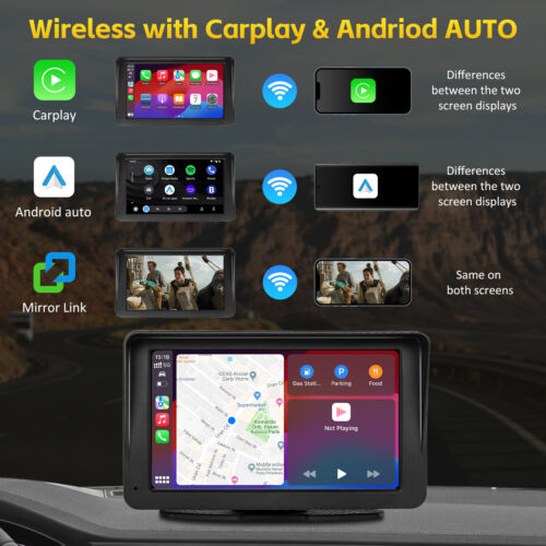 7" Car Android Stereo Radio GPS Navigation Carplay Kits For Honda Civic Accord - Bild 1 von 15