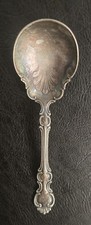 Vintage Silverplate Serving Spoon with Floral Handle — listing 2