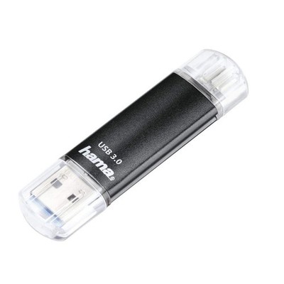 Hama''Laeta Twin'' USB Flash Drive   USB 3.0   256GB   40MB/s   black Technology 3
