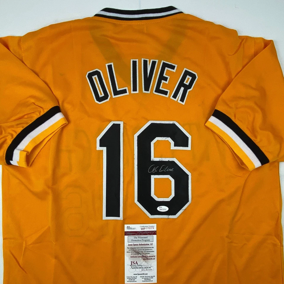 Autographed/Signed AL OLIVER Pittsburgh Yellow Jersey JSA COA Auto - Image 2 of 4