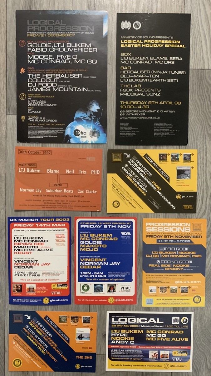 LTJ BUKEM - LOGICAL PROGRESSION 9 D&B Flyers 1997-2004 - VG = Very